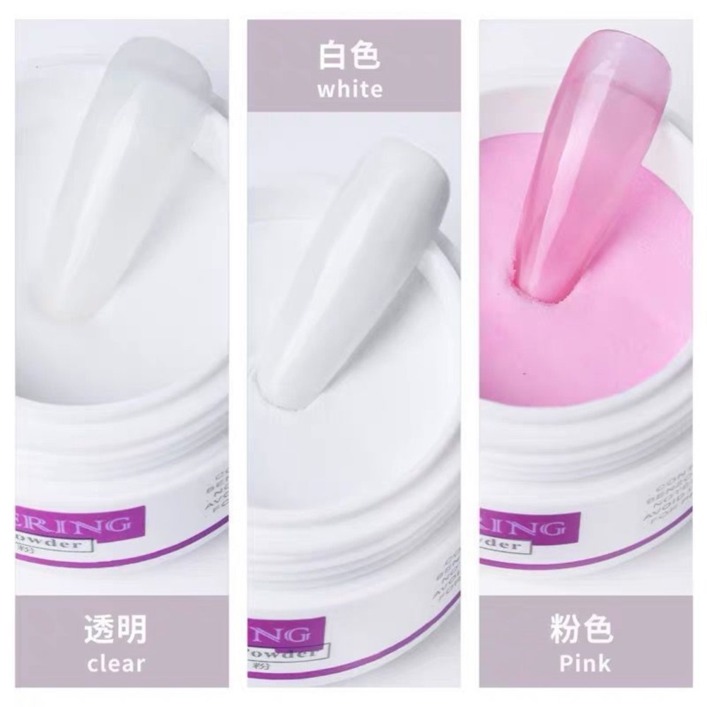 Acrylic Powder Clear - 10g/şişe profesyonel akrilik toz temizle beyaz