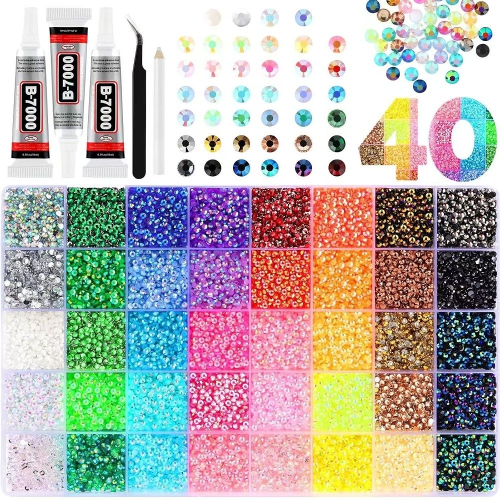 Nail Art Jelly - Çok Renkli Reçine Yapay Elmas Seti