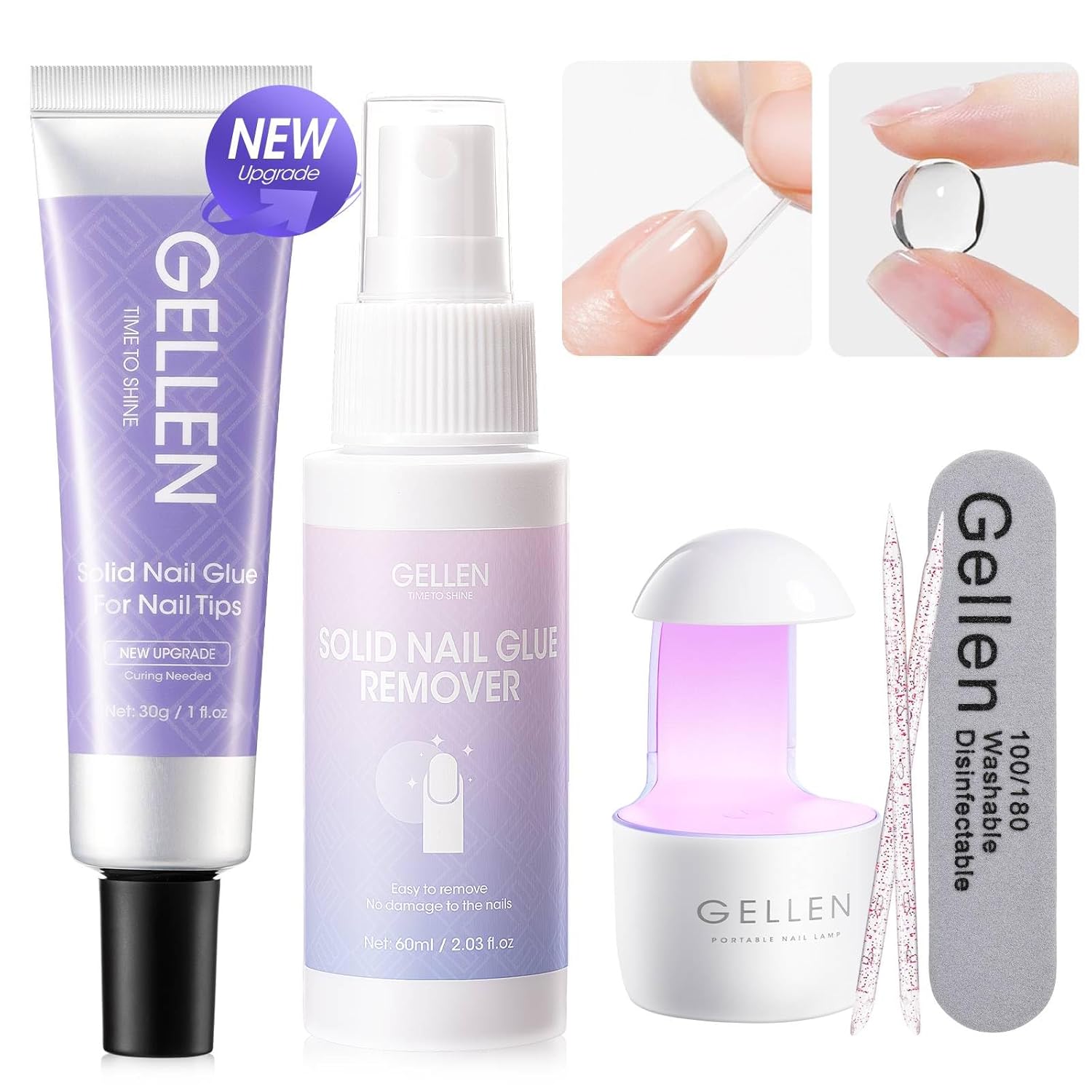 Polygel Nail Kit - GELLEN 30g Polijel Tırnak Yapıştırıcısı Katı