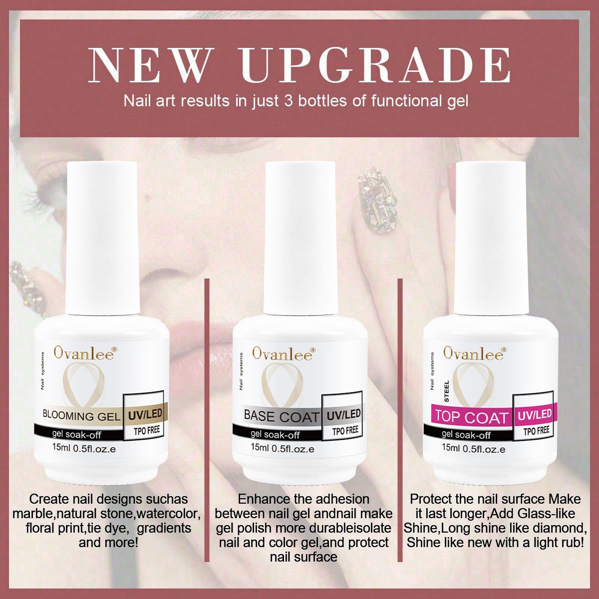 Gel Top Coat - Manikür Blooming Jel Baz Kat ve