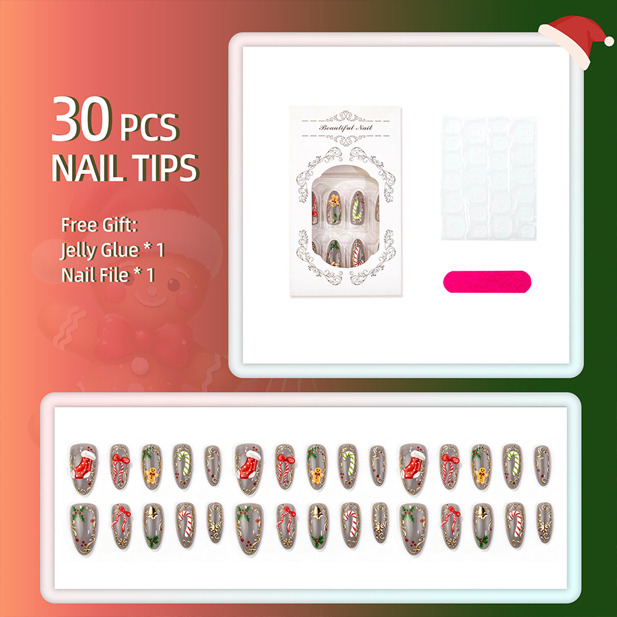 30 Parçalık Noel Temalı Takma  - Nail Art Jelly incelemesi ve fiyatı