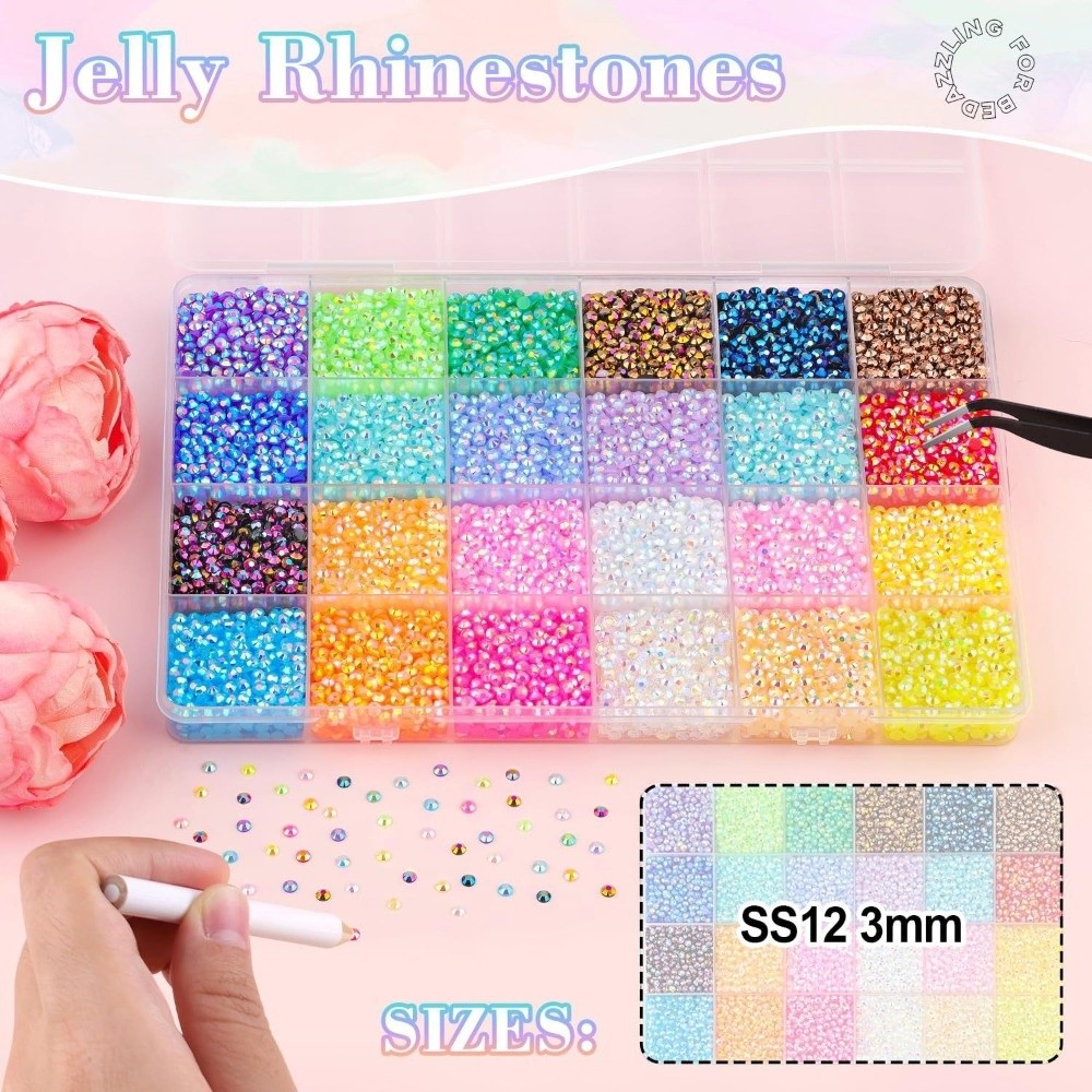 Çok Renkli Reçine Taş Seti Kar - Nail Art Jelly incelemesi ve fiyatı