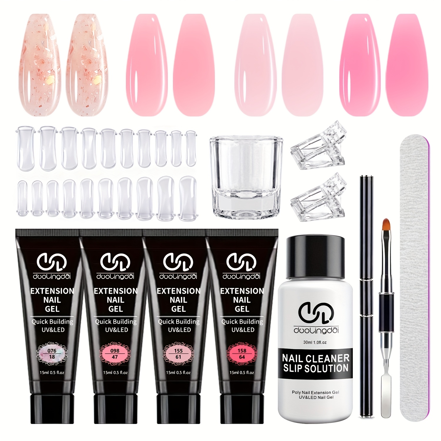 4 Renkli (Doğal Şeffaf + 3 Ton - Polygel Nail Kit incelemesi ve fiyatı